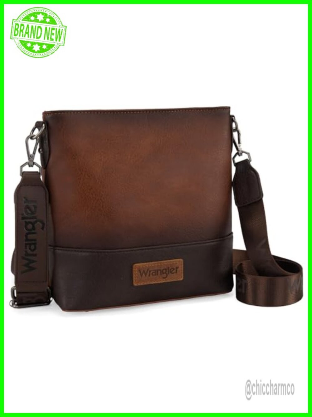 Vegan Leather Crossbody Bag Messenger Shoulder Handbag